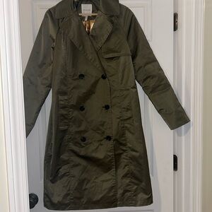Avec Les Filles Olive Trench Coat